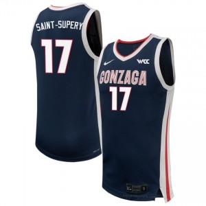 GU Bulldogs Mario Saint-Supery #17 Men's Elite Performance Jersey | Navy Collegiate Hoops Edition 51293201