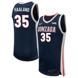 Noah Haaland Gonzaga Bulldogs Men's College Basketball Jersey | Official Style Navy #35 Edition 60383524