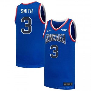 Braeden Smith #3 Royal Jersey | Zags Men's Player Hoops Apparel 25123684