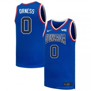 #0 Cade Orness Gonzaga Royal Men's University Basketball Jersey | Stitched Authenticity for Fans 37248456
