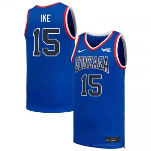 #15 Graham Ike Gonzaga Royal Men's University Basketball Jersey | Stitched Authenticity for Fans 17604726