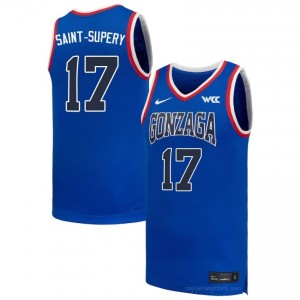 Mario Saint-Supery #17 Royal Jersey | Zags Men's Player Hoops Apparel 26196434