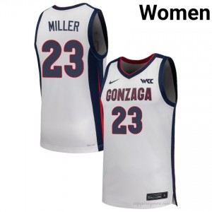 Adam Miller #23 White Jersey | Zags Women's Player Hoops Apparel 87631573