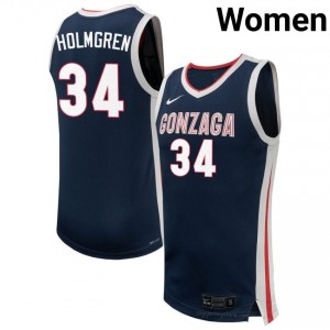 Chet Holmgren Gonzaga Bulldogs Women's College Basketball Jersey | Official Style Navy #34 Edition 14790419