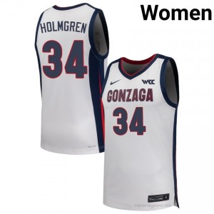 GU Bulldogs Chet Holmgren #34 Women's Elite Performance Jersey | White Collegiate Hoops Edition 76544679