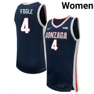 Davis Fogle Gonzaga Bulldogs Women's College Basketball Jersey | Official Style Navy #4 Edition 10085036