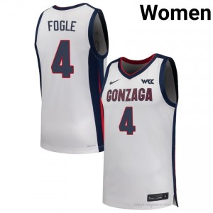 GU Bulldogs Davis Fogle #4 Women's Elite Performance Jersey | White Collegiate Hoops Edition 69722375