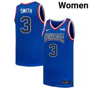 #3 Braeden Smith Gonzaga Royal Women's University Basketball Jersey | Stitched Authenticity for Fans 27922782