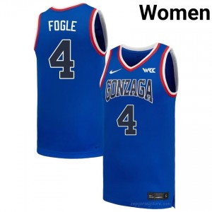 #4 Davis Fogle Gonzaga Royal Women's University Basketball Jersey | Stitched Authenticity for Fans 26073188