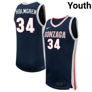 Chet Holmgren #34 Navy Jersey | Zags Youth Player Hoops Apparel 88146454