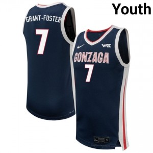 GU Bulldogs Tyon Grant-Foster #7 Youth Elite Performance Jersey | Navy Collegiate Hoops Edition 25887361