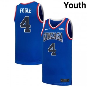 GU Bulldogs Davis Fogle #4 Youth Elite Performance Jersey | Royal Collegiate Hoops Edition 69905911
