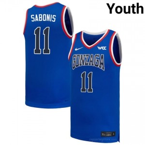 #11 Domantas Sabonis Gonzaga Royal Youth University Basketball Jersey | Stitched Authenticity for Fans 47091167
