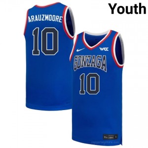 #10 Joaquim ArauzMoore Gonzaga Royal Youth University Basketball Jersey | Stitched Authenticity for Fans 73043393