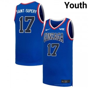 GU Bulldogs Mario Saint-Supery #17 Youth Elite Performance Jersey | Royal Collegiate Hoops Edition 66103742